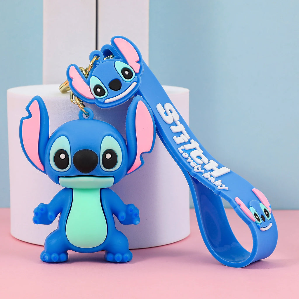 Disney Stitch Keychain - Cute Lilo & Stitch Keyrings, Durable Anime Keychains for Women Men Kids, Multi-Color Gift