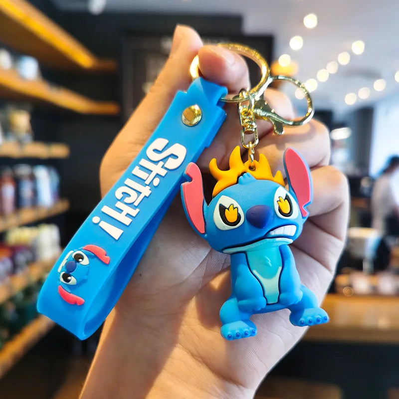 Disney Stitch Keychain - Cute Lilo & Stitch Keyrings, Durable Anime Keychains for Women Men Kids, Multi-Color Gift