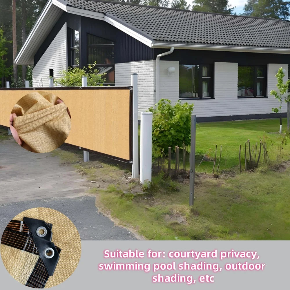 2x4m Light Beige Sun Shade Netting UV Resistant - Premium Shade Cloth for Poolside, Yard, Balcony