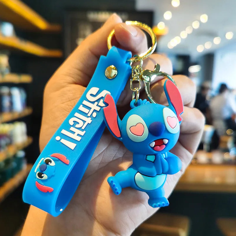 Disney Stitch Keychain - Cute Lilo & Stitch Keyrings, Durable Anime Keychains for Women Men Kids, Multi-Color Gift