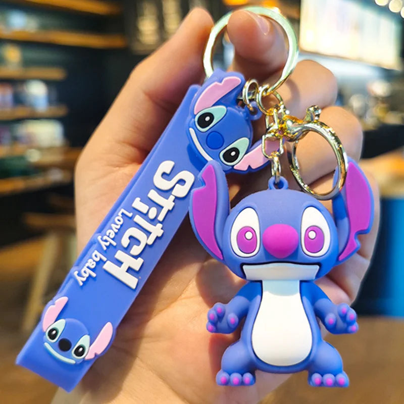 Disney Stitch Keychain - Cute Lilo & Stitch Keyrings, Durable Anime Keychains for Women Men Kids, Multi-Color Gift