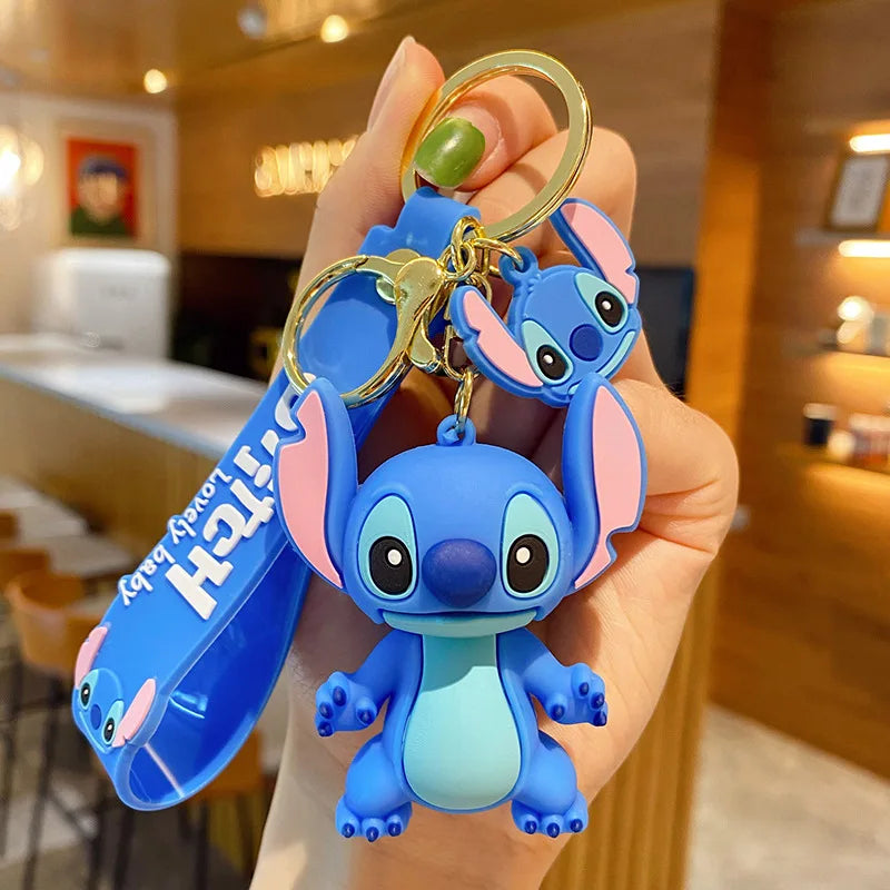 Disney Stitch Keychain - Cute Lilo & Stitch Keyrings, Durable Anime Keychains for Women Men Kids, Multi-Color Gift