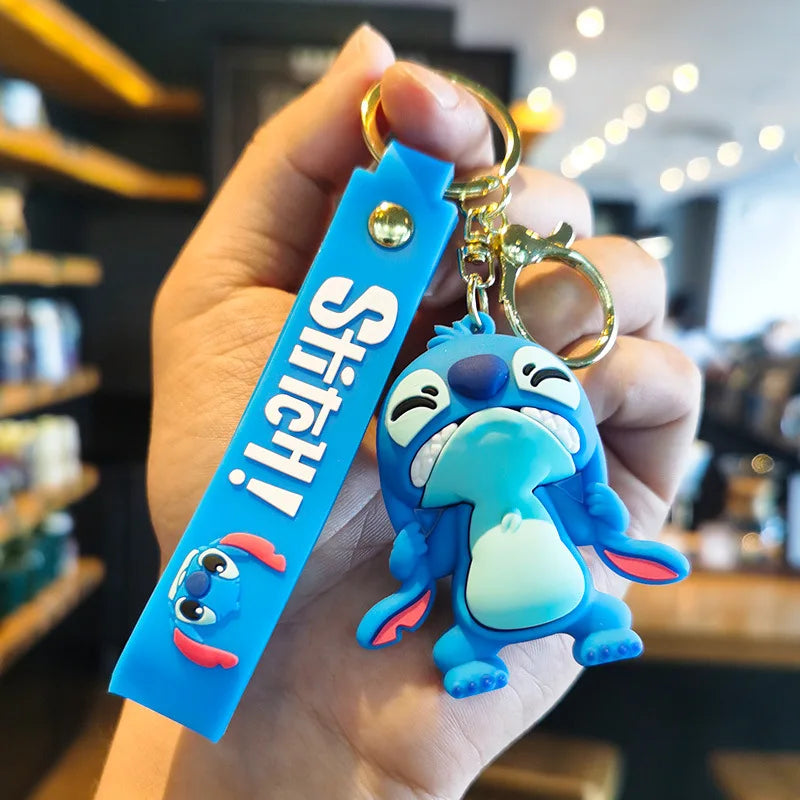 Disney Stitch Keychain - Cute Lilo & Stitch Keyrings, Durable Anime Keychains for Women Men Kids, Multi-Color Gift