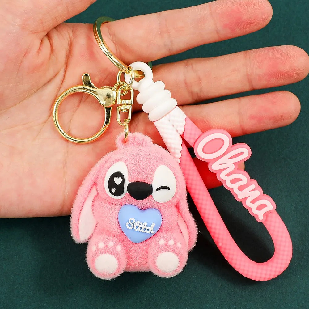 Disney Stitch Keychain - Cute Lilo & Stitch Keyrings, Durable Anime Keychains for Women Men Kids, Multi-Color Gift