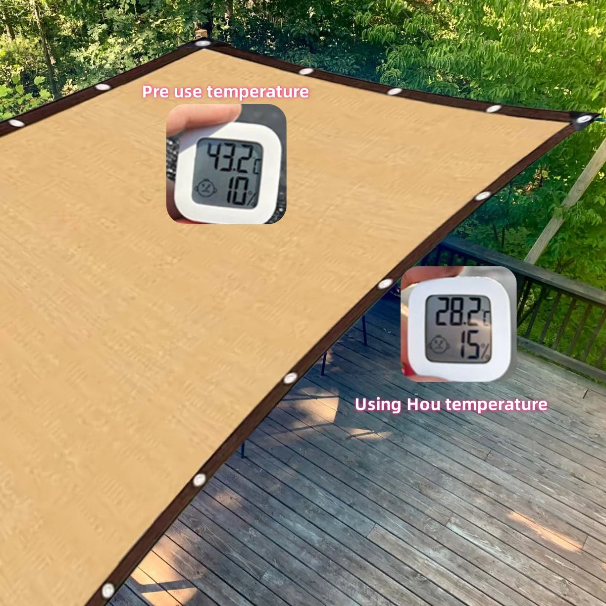 2x4m Light Beige Sun Shade Netting UV Resistant - Premium Shade Cloth for Poolside, Yard, Balcony