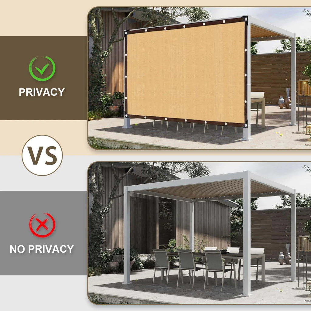 2x4m Light Beige Sun Shade Netting UV Resistant - Premium Shade Cloth for Poolside, Yard, Balcony